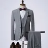 Ternos masculinos feitos sob medida noivo vestido de noiva calças blazer negócios sofisticados calças clássicas SA08-11599