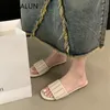 Slippers Suojialun 2023 Zomer Vrouwen Slipper Fashion Weave Slip Op Dames Casual Outdoor Sandaal Schoenen Platte Hak Strand Slides flip Fl