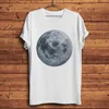 T-shirty męskie Moon Sea Full Po T-shirt z nadrukiem Męska letnia biała dorywczo koszulka z krótkim rękawkiem Unisex Geek Streetwear Tee