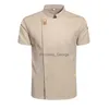 Anderen Kleding Koksjack voor Heren Dames Kokshemd met korte mouwen Bakkerij Restaurant Ober Uniform Top x0711