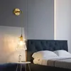 Lampade da parete Nordic Modern Glass Lamp Specchio da bagno accanto a American Light Sconce (con sorgente)