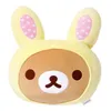 Poupées en peluche Kawaii lapin de Pâques Rilakkuma oreiller Anime ours tête forme mignon rond oreillers décor maison canapé chambre décoration enfants jouets 230711