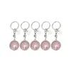 Chaveiros Natural Quartzo Rosa Pedra Preciosa Árvore da Vida Chaveiro Anel Cura Ametista Cristal Corrente Jóias Drop Delivery Dhmgu