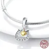 Для Pandora Charms Authentic 925 Серебряные бусины свисание