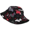 Berets Cartoon Black Westie Print Wild Hat Women Panama Bucket Scottie Dog Design Flat Sun Visor Fishing Fisherman Bob Hip Hop