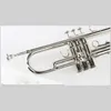 Trompette triton plat Bb B MTR-200N de haute qualité avec étui rigide, embouchure, chiffon et gants, plaqué argent nickel