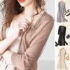 Damenbadebekleidung Frauen Sommer Sonnenschutz Kleidung Side Split Lange Strickjacke Damen Dünne Schal Oberbekleidung Weibliche Gestrickte Pullover Mantel