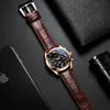 Armbandsur 2023 Mode Herrklockor POEDAGAR Läder/rostfritt stål Vattentät Lysande Sport Kronograf Kvarts Armbandsur för män