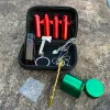 Smoke Shop Tobak Snus Snorter Kit Aluminium Snus Snorter Sniff Dispenser Näsrör Metallförvaringsbehållare Stash Burk Glasflaska Metallsked Dab Rig