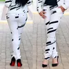 Nouveau style femmes africaines vêtements Dashiki mode imprimé noir et blanc classique tissu deux pièces manteau pantalon taille S M L XL Y537252P