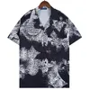 男性カジュアルシャツファッション夏のビーチ半袖シャツ固体ソーシャルビジネスハワイスタイルメンズドレスシャツ