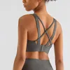 Tenue de yoga Lululwemon soutiens-gorge de sport col en U croisé beauté dos maigre soutien-gorge réglable Sexy débardeur Gym formation Lingerie