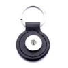 Porte-clés rond Pu cuir porte-clés bijoux 18mm boutons pression pendentif chaîne voiture sac boutons pression porte-clés livraison directe Dhsxk