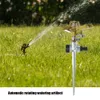 Watering Equipments Garden Sprinklers 360 Degree Adjustable Rotate Sprinkler Lawn Irrigation Metal Spiked Impulse Quick-Release 1/2" Hose Connector 230710