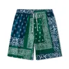 Agasalhos masculinos de verão estilo étnico camisas masculinas verde estampado Paisley camisa havaiana de manga curta e shorts com cordão conjunto streetwear 230711