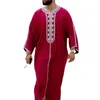 Etnische Kleding Moslim Dubai Mannen Jubba Thobe Islamitische Kimono Lange Gewaad Saudi Musulman Dragen Abaya Caftan Islam Arabische Dressing Mens295V