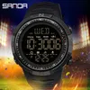 Reloj Digital SANDA 6014 para Hombre, 50M, resistente al agua, deportivo, militar, con luz Led, cronómetro, Reloj electrónico para Hombre