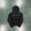 Heiß verkaufende Trapstar-Jacke HYPERDRIVE Technische Daunenjacke-Schwarz Hochwertige Kapuzenjacke Aufkleber Buchstabe Hoodie Herrenoberbekleidung