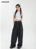 Jeans pour femmes été femmes Harajuku Cargo Baggy bleu Jeans Streetwear Hip Hop surdimensionné décontracté jambe large Vintage Demin pantalon Y2k pantalon ample 230711