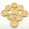 15mm boutons en bois 2 trous rond coeur d'amour pour la main boîte-cadeau Scrapbook artisanat fête décoration bricolage faveur couture accessoires339S