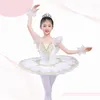 Scenkläder Barnens Balett Dansföreställning Kostym Little Swan Tutu Princess Pink Girl Professional