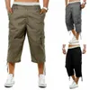 Pantalons pour hommes Summer Combat Cargo Shorts Casual Work With Pockets Capri Mens Jogger Workout Gym Pantalons