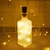 Cordas Decoração de Natal Fio de Cobre Luz Guirlanda de Casamento Festa Garrafa de Vinho Lâmpada de Fada Barra LED Corda de Cortiça