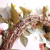 Decorative Flowers 40CM Artificial Rattan Hanging Rose Vine For Wedding Wreath Home Wall Decor Garland Plant Fake Flower