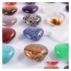 Steen 25Mm Love Hearts Natural Crystal Craft Ornamenten Quartz Healing Crystals Energy Reiki Gem Living Room Decoration Drop Delivery Dh5Lr