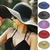 Cappelli a tesa larga Design Moda donna Protezione solare a tesa larga Cappello di paglia Folable Floppy Summer UV Beach Cap Accessori