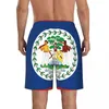 メンズショーツ速乾性夏メンズビーチボードブリーフ男性用水泳パンツ水泳ビーチウェアベリーズの旗