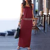 Casual Dresses Women Sexy Bandeau Holiday Off Shoulder Sleeveless Beach Print Summer Maxi Dress Formal Occasion Vintage Evening