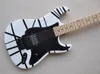 Kundenspezifische Black Stripes E-Gitarre mit Tremolo-Brücke und Ahornhals. Kann individuell angepasst werden