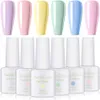 Nail Polish AwsmColor Pastel Gel Nail Polish Spring Summer Gel Polish Soak Off Gel Polish Set Nail Lamp Required Nail Art Gift 230711