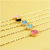 Charm Bracelets Fashion Druzy Drusy Bracelet Gold Plated Oval Irregar 6Color Imitate Natural Stone Bangle For Women Jewelry Drop Deli Dh5Vd