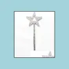 Party Favor Sliver Star magiczna różdżka dzieci dziewczyna Cosplay wróżka księżniczka Elf anioł serpentyny rekwizyty urodziny Xmas wypełniacz do toreb 22Cm upuść Del Dh5Cg