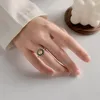 Anillos de racimo moda Color plata Vintage Punk girasol abierto dedo anillo ajustable para mujer chica joyería regalo Dropship venta al por mayor