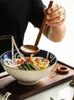 Kaseler 8 inç büyük kase Japon ramen salata pirinç makarna meyve çorbası erişte mikrodalga seramik yemek takımı