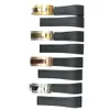 20 mm weiches schwarzes Gummi-Silikon-Uhrenarmband ROL 111261 SUBGMTYM Zubehörarmband mit silberner Schließe2839045