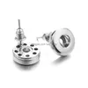 Stud Eenvoudige Sier Plated 12Mm 18Mm Drukknoop Oorbellen Voor Vrouwen Mannen Snaps Knoppen Sieraden Drop Levering Dhqfd