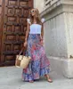 Röcke Lange Für Frauen Kleidung Strand Tunika Koreanische Mode Rock 2023 Outlet Sommer Straßen Sommerkleid Falbala Print Kleid