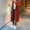 Women's Knits Knitwears Women Sweater Long Cardigan Coat Female Autumn Winters Is Loose Blue Knit Students