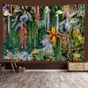 Tapeçarias Tapeçaria Parede Fundo Estético Sala de Estar Selva Tropical Árvore Sofá Quarto Decoração Floresta Pano Pendurado R230710