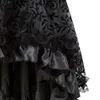 Skirts Sexy Steampunk Lace Floral Skirt Women Asymmetrica High Low Ruffles Skirts Victorian Burlesque Corsets Skirt Clubwear Plus S-6XL 230710