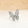 Wedding Rings design fashion jewelry opening high grade copper inlaid zircon butterfly ring luxury shiny cocktail party for women 230710