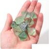 Stone Natural Crystal Original 1-1.5Cm Green Fluorite Ornaments Quartz Healing Crystals Energy Reiki Gem Craft Hand Pieces Living Fi Dhbos