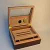 Humidor per sigari in legno di cedro a doppio strato in mogano vintage Scatola per sigari di grande capacità Portasigari con igrometro Umidificatore Presa di fabbrica