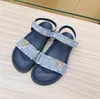 Damen-Designer-Sandalen, Sommer-Luxus-Hausschuhe, Kette, schwarz, blau, Ledersandalen, Outdoor, Strand, Meer, Zuhause, flache Damen-Sandalen