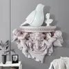 Novelty Items European Creative Resin Angel Wall Storage Shelf Living Room Crafts Decor Hanging Shelves Home Decoration Accessories 230710