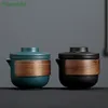 Wine Glasses Ceramic Travel Kung Fu Tea Set Teaware One Teapot and Two Cups Outdoor Quick pass Cup Portable Storage Bag Pot 230710